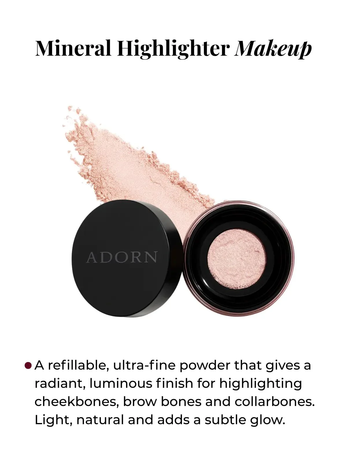 Loose Mineral Face Highlighter | Refillable - Image 3