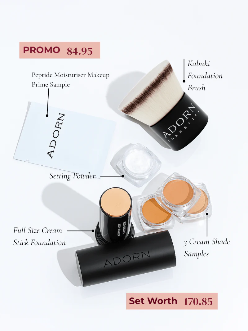 Find My Foundation Shade | Hydrating Cream + Kabuki 7 Pce Set - Image 3